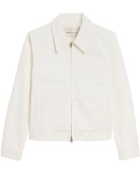 Ami Paris - Cotton Tonal Ami De Coeur Zipped Jacket - Lyst