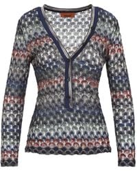 Missoni - Multidark Version V Neck Sweater - Lyst