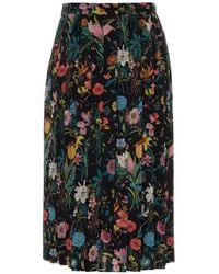 Gucci - Long Floral Skirt - Lyst