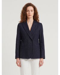SUTTON NEW YORK - Velvet Double-Breasted Jacket - Lyst