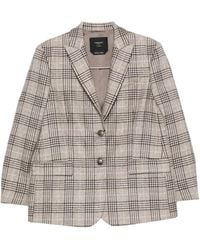 Twinset - Blazer Check Check Wool-Blend Blazer - Lyst