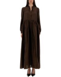 Aspesi - Oversized Cotton Maxi Dress - Lyst