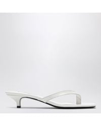 TOTEME - Leather Heeled Thong Sandals - Lyst