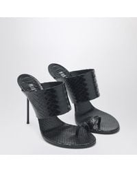 Paris Texas - Lidia Python-Effect Thong Mule - Lyst