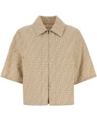 Fendi - Zip-Front Jacket With Ff Motif - Lyst