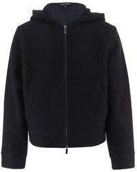 Emporio Armani - Wool Blend Blouson Jacket - Lyst