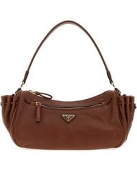 Prada - Caramel Leather Small Shoulder Bag - Lyst