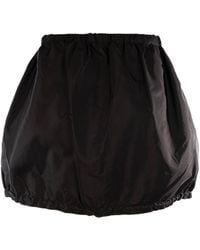 Prada - Mini Zip-Up Bubble-Hem Skirt - Lyst