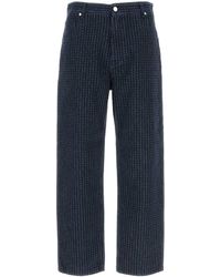 Fendi - Embroidered Stretch Denim Jeans - Lyst