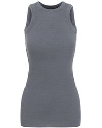 Phoebe Philo - Fog Wool Ribbed Tank Top - Lyst