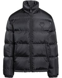 Prada - Quilted Logo-Patch Puffer Jacket - Lyst