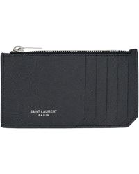 Saint Laurent - Fragments Card Holder With Zip - Lyst