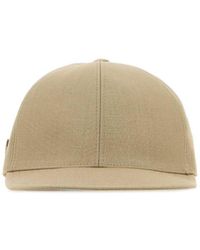 Prada - Sand Solid Baseball Hat - Lyst