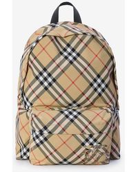 Burberry - Check Backpack - Lyst