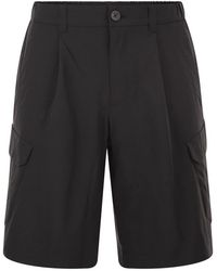 Herno - Technical Fabric Cargo Bermuda Shorts - Lyst