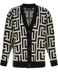 Balmain - Monogram Macro Cardigan - Lyst