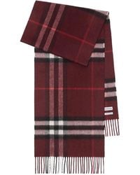 Burberry - Check Cashmere Scarf - Lyst