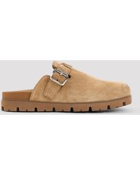 Prada - Suede Sabot - Lyst