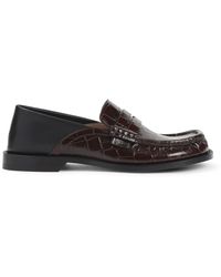 Loewe - Dark Campo Flap Back Calfskin Loafers - Lyst