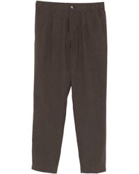 Herno - Linen Cotton Button Straight Trousers - Lyst