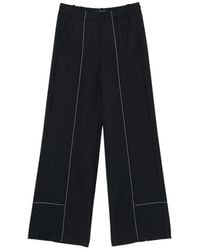 The Seafarer - Wide Leg Trousers With Patch Pockets - Lyst