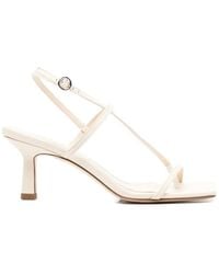 Aeyde - T-Strap Sandals Elise Cream - Lyst