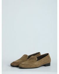 The Row - Suede Adam Loafers - Lyst