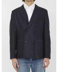 Tonello - Anthracite Flannel Jacket - Lyst