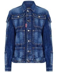 DSquared² - Tactical Jean Denim Jacket - Lyst