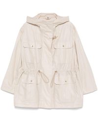 Fay - Linen And Cotton Canvas Parka - Lyst