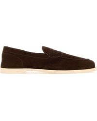 John Lobb - Pace Suede Leather Loafers - Lyst