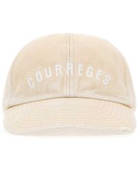 Courreges - Sand Cotton Baseball Cap - Lyst