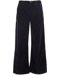 Agolde - Corduroy Wide Leg Pants With Belt Loops - Lyst