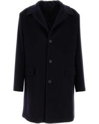 Prada - Midnight Wool Blend Coat - Lyst