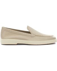 Santoni - Calf Leather Loafers Slippers - Lyst