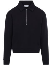 Jil Sander - Ink Half Zip Sweatshirt - Lyst