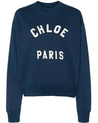 Chloé - Logo Cotton Sweatshirt - Lyst