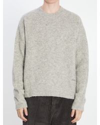 Ami Paris - Alpaca Blend Crew Neck Sweater - Lyst