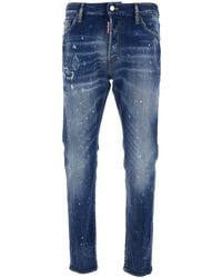 DSquared² - 'Cool Gut' Jeans With Belt Loops And All-Over Painted Details - Lyst