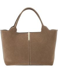 Tod's - Medium-Small Suede Shopping Bag - Lyst