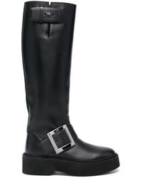 Roger Vivier - Viv Rangers High Leather Boots - Lyst