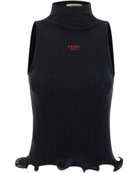 Fendi - Wool Turtle-Neck Top - Lyst