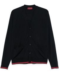 Gucci - Web Detail Wool Cardigan - Lyst