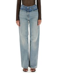 Givenchy - Oversized Mixed Denim Jeans - Lyst
