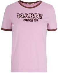 Marni - T-Shirt With Contrasting Edges - Lyst