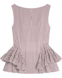 Dries Van Noten - Casey Ruffled Peplum Top - Lyst