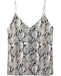 Anine Bing - Ellen Python Print Lace Top - Lyst