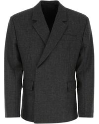 Prada - Melange Dark Wool Blazer - Lyst