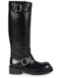 Ann Demeulemeester - "Arwa" Engineer High Boots With Buckles - Lyst