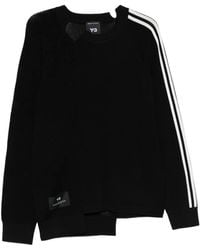 Y-3 - Logo Perforated Knit Sweater - Lyst